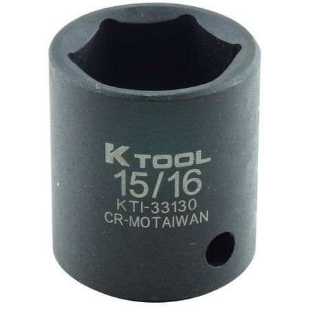 K-Tool International 1/2" Drive Impact Socket black oxide KTI-33130